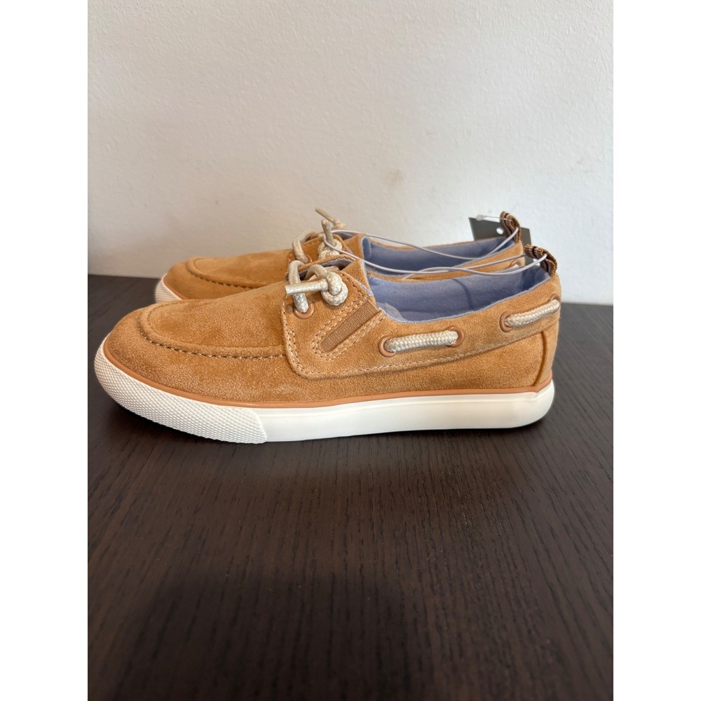 Fall Cat & Jack Reece Sneakers Boys Size 4 Beige Boat Shoes School Slip on